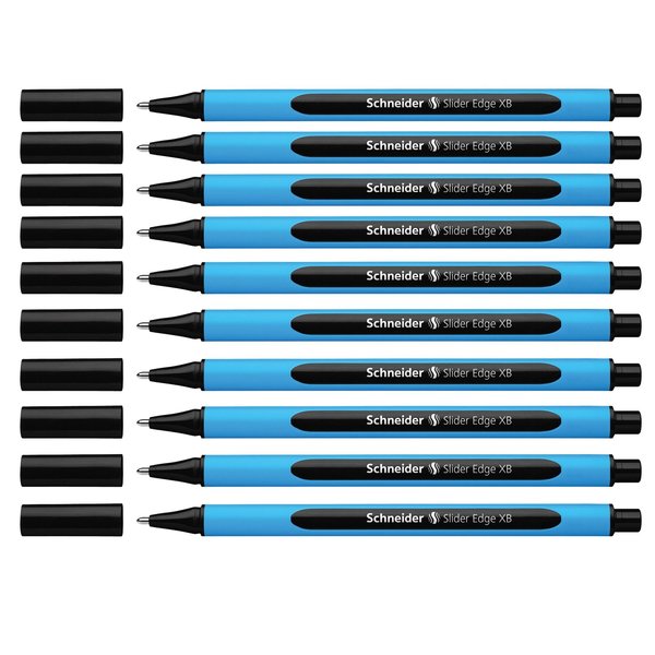 Schneider Pen Slider Edge XB Ballpoint Pen, Viscoglide Ink, 1.4 mm, Red, 10PK 152201